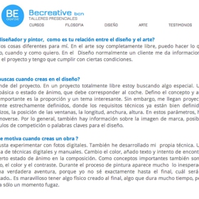 October 2014: Interview @ Becreative Barcelona