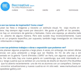 October 2014: Interview @ Becreative Barcelona