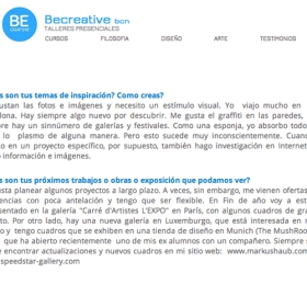 October 2014: Interview @ Becreative Barcelona