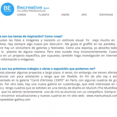 October 2014: Interview @ Becreative Barcelona